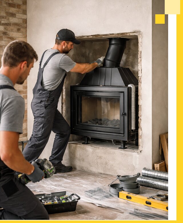 Установка каминных топок в Краснодаре: монтаж, подключение