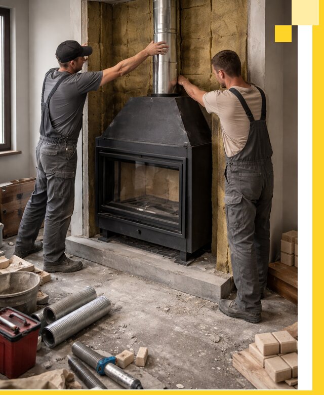 Изготовление и монтаж закрытых каминов в Краснодаре под ключ