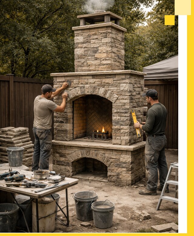 Проектирование и установка уличных каминов в Краснодаре