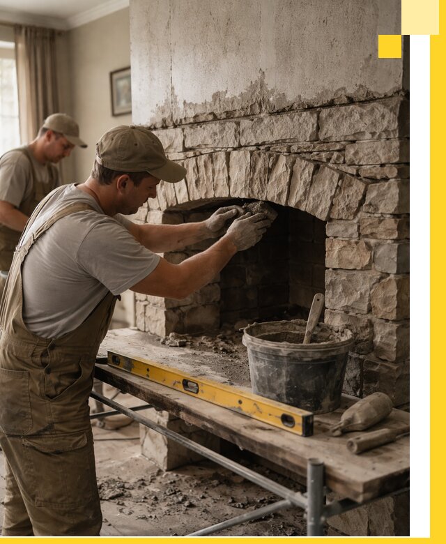 Изготовление каминов под ключ в Краснодаре, монтаж и отделка