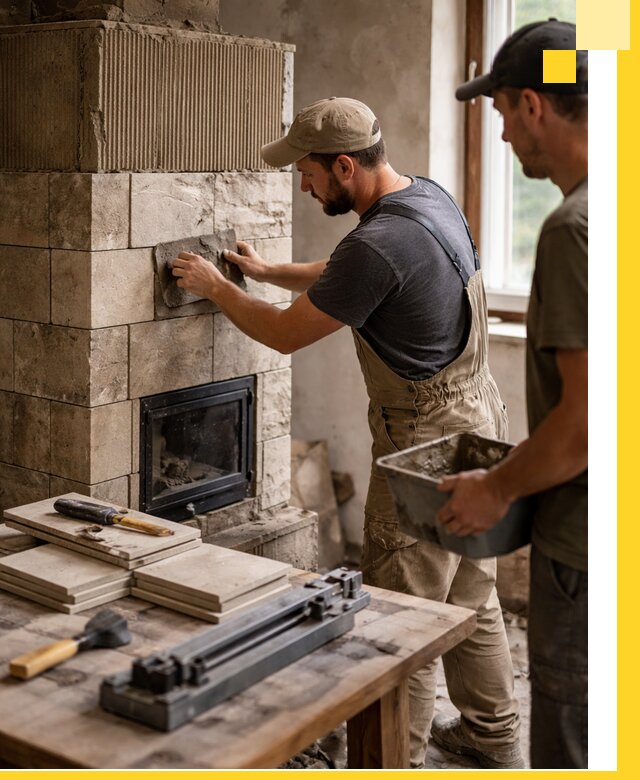 Профессиональная облицовка печей в Краснодаре: керамика и камень