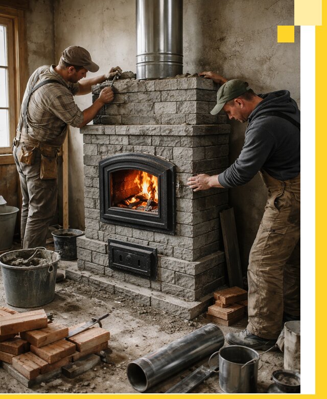 Производство, поставка и монтаж дровяных печей в Краснодаре