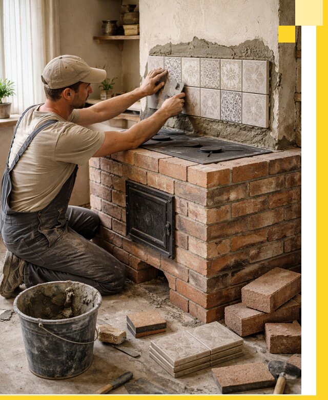 Печи с плитой на заказ монтаж гарантия и сервис в Краснодаре