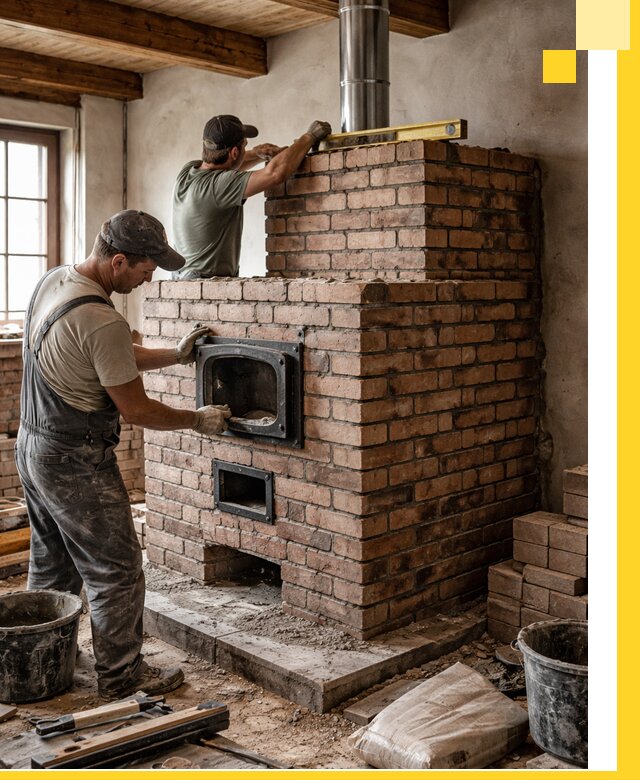 Печи для загородного дома под ключ в Краснодаре — монтаж и сервис