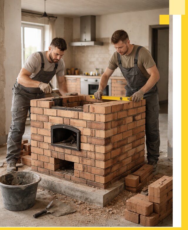 Установка и монтаж печей в частном доме в Краснодаре под ключ