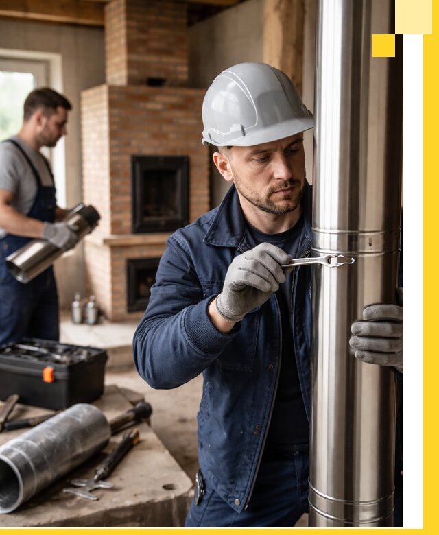 Профессиональный монтаж дымоходов для печей в Краснодаре