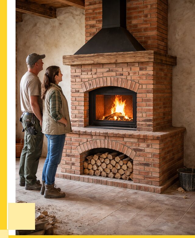 Печи камины из кирпича в Краснодаре от 123828 р. | ЭриданКсд