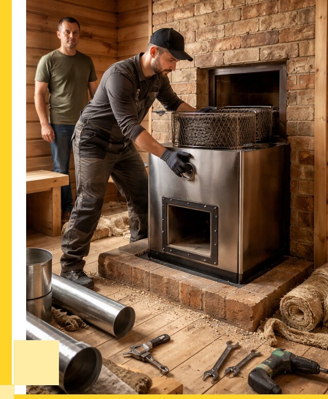 Монтаж банных печей под ключ в Краснодаре от 18574 р., ЭриданКсд