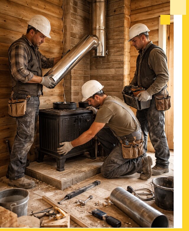 Профессиональный монтаж банных печей и дымоходов в Краснодаре