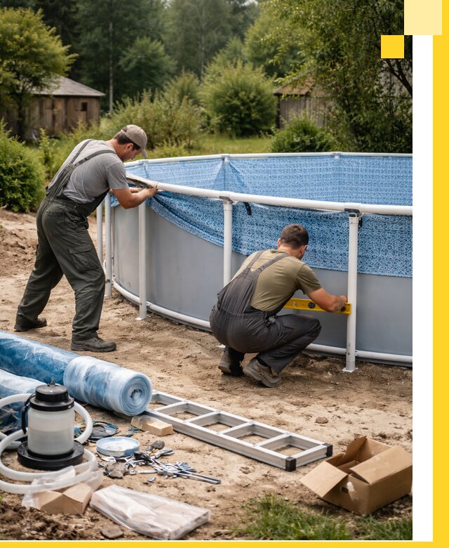 Установка и монтаж каркасных бассейнов в Краснодаре под ключ