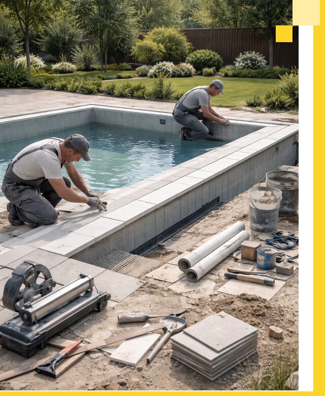 Строительство открытых бассейнов под ключ в Краснодаре профессионально