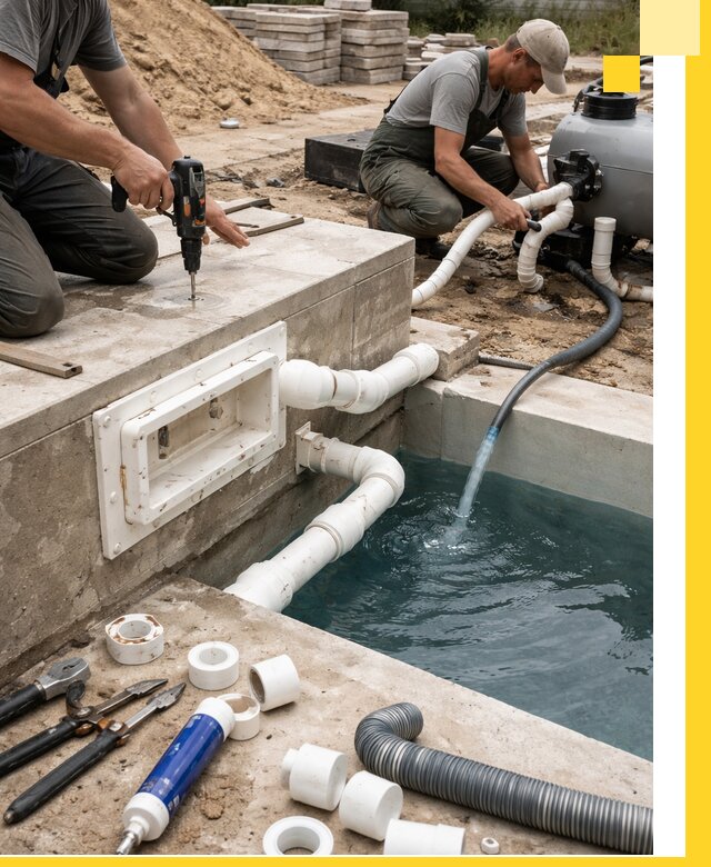 Строительство скиммерных бассейнов под ключ в Краснодаре