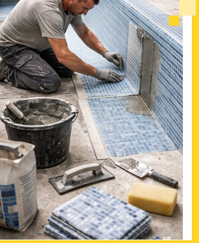 Укладка и ремонт мозаики для бассейнов под ключ в Краснодаре