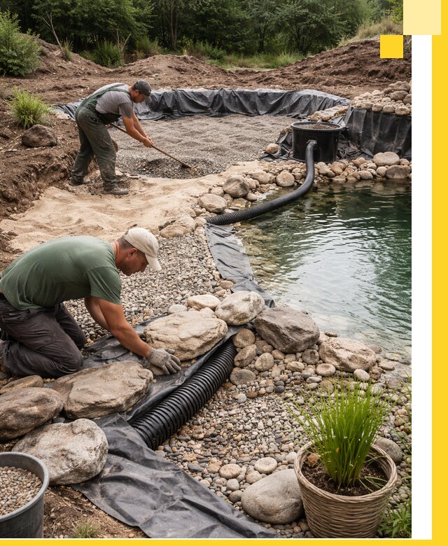 Строительство природных бассейнов и озер в Краснодаре под ключ