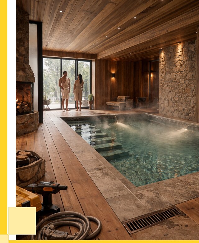 Проекты бань с бассейном под ключ в Краснодаре от 77393 р., ЭриданКсд