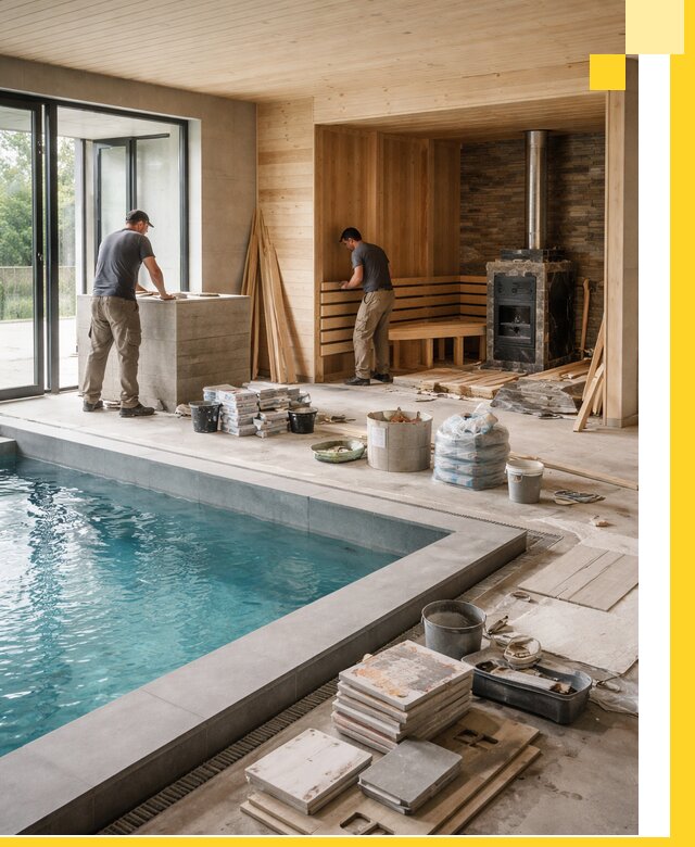 Проектирование и строительство бань с бассейном в Краснодаре