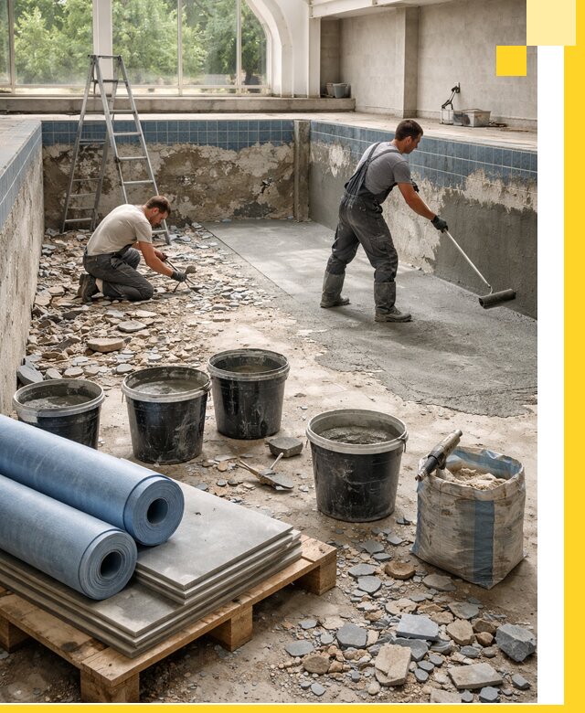 Реконструкция бассейнов в Краснодаре: ремонт, гидроизоляция