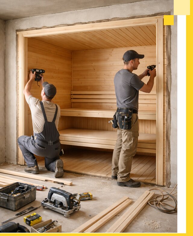 Монтаж саун под ключ в Краснодаре — проектирование и установка