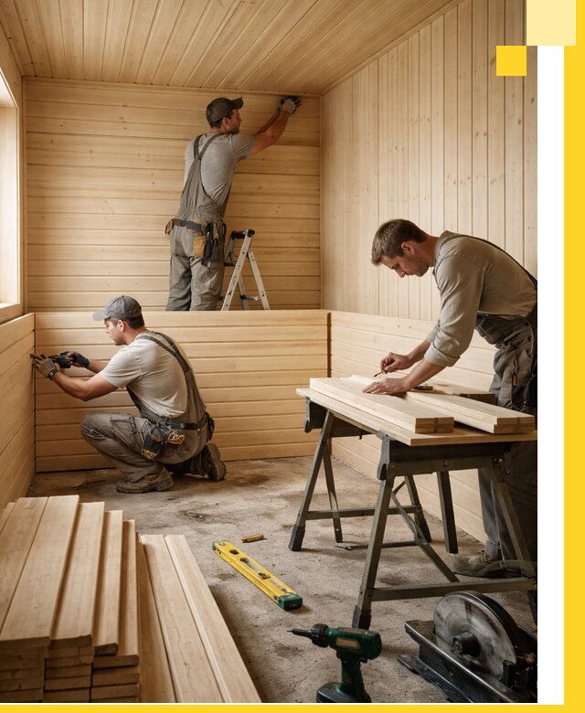 Обшивка саун в Краснодаре из натуральной древесины под ключ