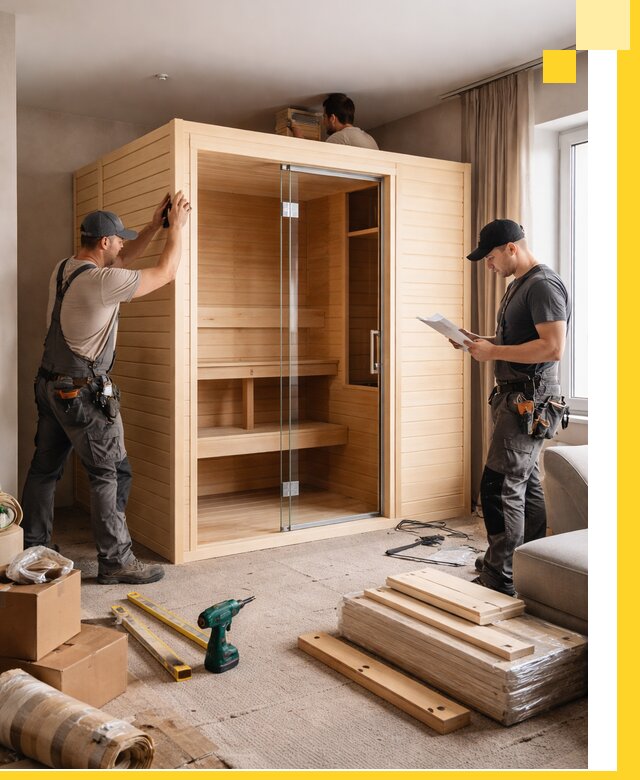 Установка и благоустройство саун в квартире в Краснодаре