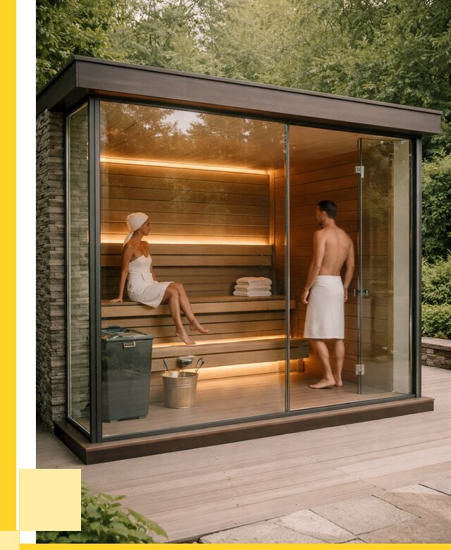 Сауна стеклянная и двери для сауны в Краснодаре от 257975 р. | ЭриданКсд