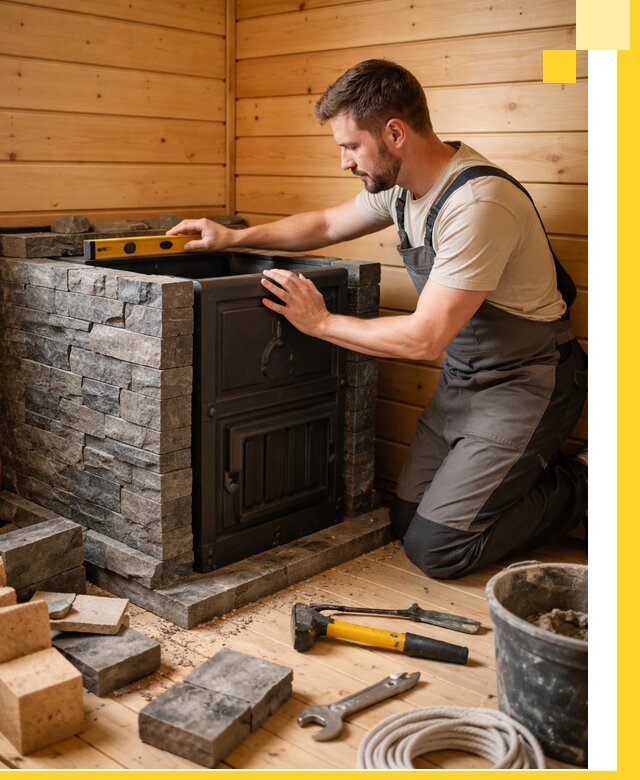 Производство и установка печей для саун под ключ в Краснодаре