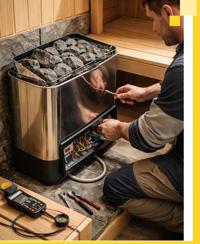 Продажа и установка электрокаменок для саун в Краснодаре