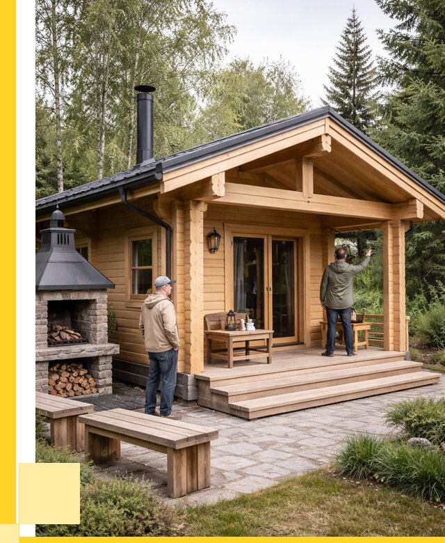 Деревянные бани под ключ в Краснодаре от 464355 р. | ЭриданКсд