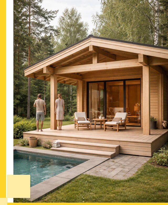 Бани с террасой под ключ в Краснодаре от 619140 р. | ЭриданКсд