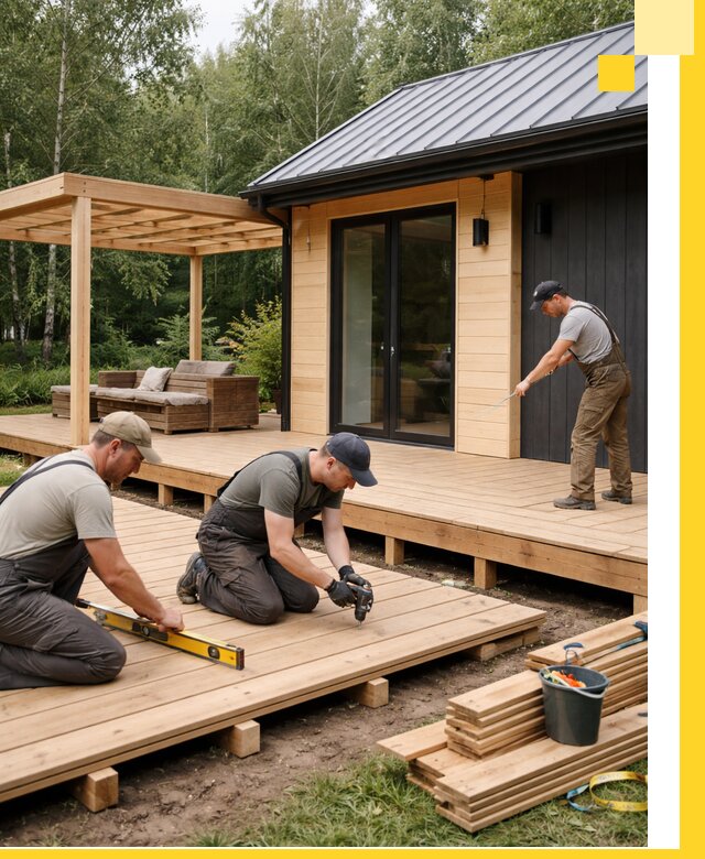 Строительство бань с террасой и бассейном под ключ в Краснодаре