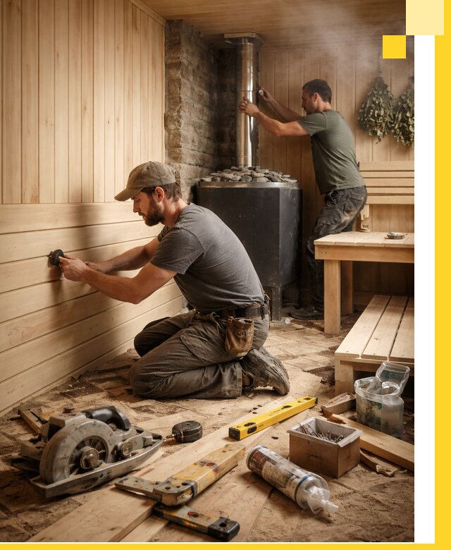 Полное строительство и оснащение парных под ключ в Краснодаре