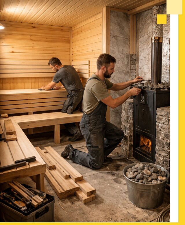 Дизайн и строительство интерьеров бань под ключ в Краснодаре