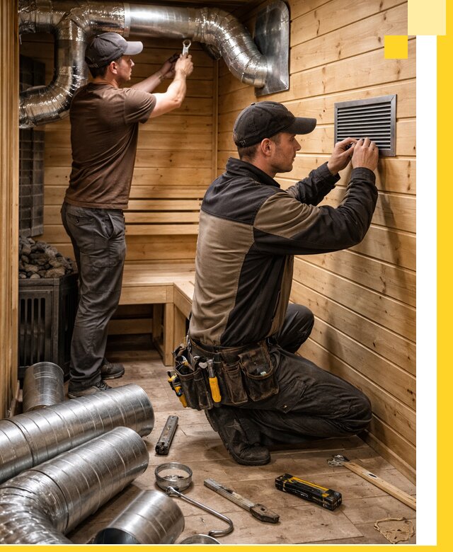 Проектирование и монтаж вентиляции бани в Краснодаре под ключ