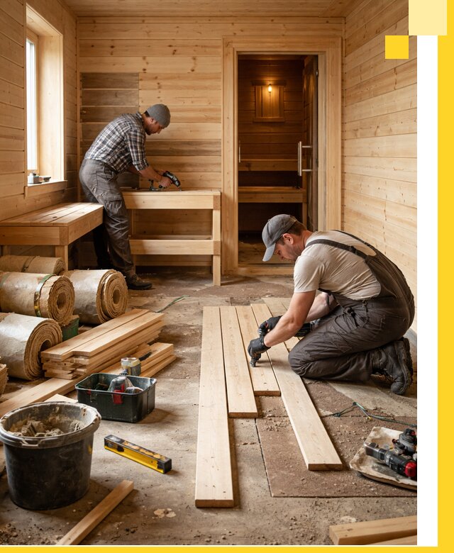 Индивидуальный проект бани с комнатой отдыха под ключ в Краснодаре