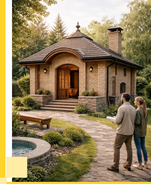 Проект кирпичной бани в Краснодаре от 30957 р. | ЭриданКсд