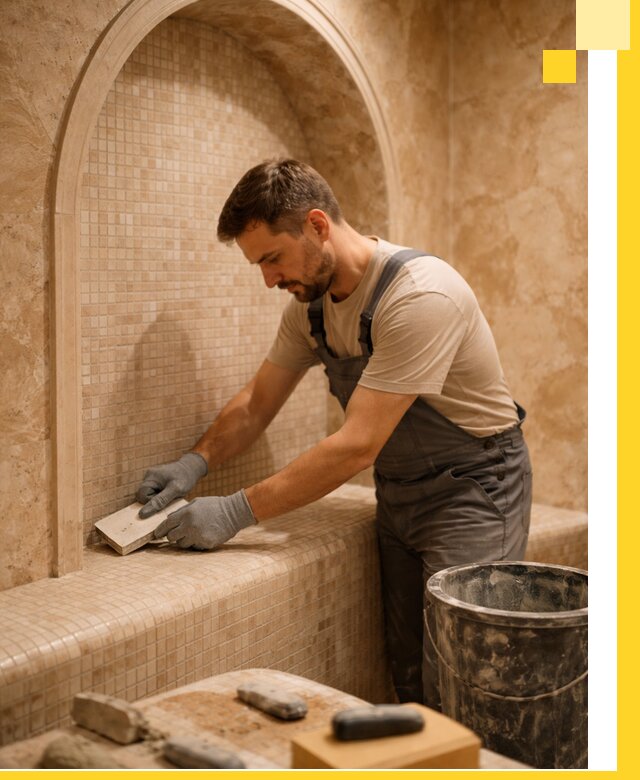 Профессиональная отделка хамамов с мозаикой под ключ в Краснодаре