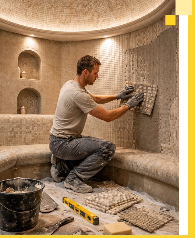 Устройство и монтаж домашнего хамама под ключ в Краснодаре