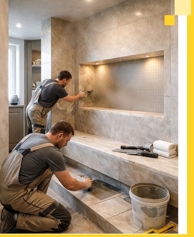 Профессиональное строительство хамама в квартире в Краснодаре