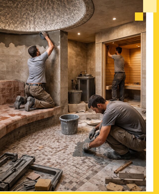 Проект и строительство хамама бани и сауны под ключ в Краснодаре