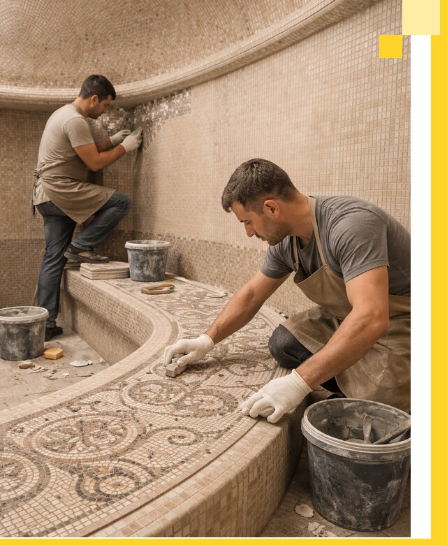 Плитка для хамама в Краснодаре, укладка, подбор и поставка