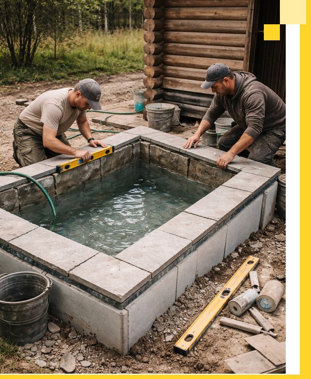 Изготовление и установка холодных купелей под ключ в Краснодаре